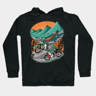 turtle biker artwork Hoodie